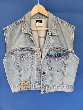 Vintage Manager Jeans Large Denim Jean Vest 90s Mocassino